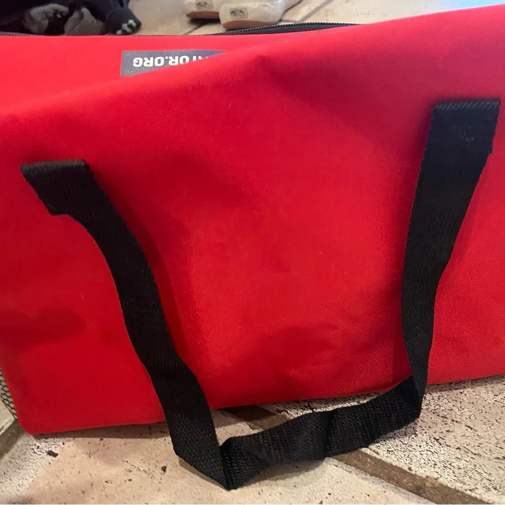 NEW Red MLB Los Angeles Angels & Anaheim Ducks Cooler Duffel Bag NWOT